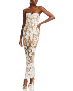 Bronx And Banco Jasmine Blanc Floral Embellished Strapless Gown Bronx And Banco Dresses, Bronx And Banco, Jasmine Dress, Dress Bag, Strapless Gown, Bag Dress, Bronx, Maxi Dress, Things To Come