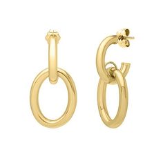 14K Gold Polished Drop Earrings  Add these stylish earrings to your collection for a little extra glam.  Design Information       Approx. 2.55gr      Approx. 1 1/4"L x 5/18"W       14K     Post with push back clasp Classic 14k Gold Hoop Earrings For Evening, Gold-tone 14k Gold Earrings For Anniversary, Classic Yellow Gold Hoop Earrings For Evening, 14k Gold Oval Earrings For Evening, Modern Oval Earrings For Evening, Classic Gold-tone Earrings For Evening, 14k Gold-tone Pierced Earrings, Modern 14k Gold Clip-on Earrings, Modern Gold Hallmarked Earrings