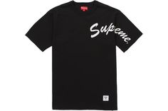 Modern Black T-shirt For Fall, Black Logo Tops For Spring, Black Fitted Tops With Logo, Supreme Tshirt, Feminine Body, Supreme Streetwear, Graphic Shirt Design, Skate Wear, The Supreme