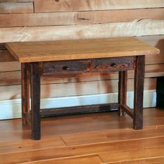 Barnwood Writing Desk with Artisan Top Northern Minnesota, Workshop Ideas, Dovetail Drawers, Wood Craft, Wood Desk, Barnwood, Red Oak, Antique Finish, Log Homes