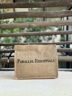 Parallel Essentials Jute Totes, Compact Bag, Travel Must Haves, Produce Bags, Metal Zipper, Water Proof