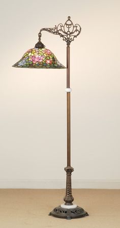 a lamp that is on top of a table