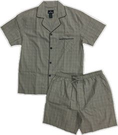 Casual Bedtime Sets With Pockets, Cotton Bedtime Sets With Pockets, Casual Cotton Bedtime Sets, Casual Relaxed Fit Bedtime Set, Cotton Relaxed Fit Short Set For Bedtime, Casual Sets With Pockets For Home, Casual Relaxed Fit Short Set For Bedtime, Casual Home Sets With Pockets, Casual Short Sleeve Short Set For Home