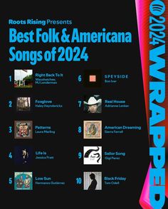 the best folk and american songs of 2012 poster for roots rising presents's best folk & american song of 2014