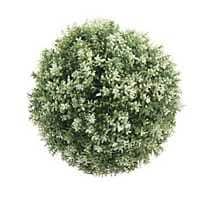 the top view of a bush with white flowers