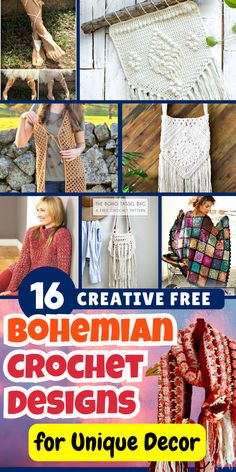 Embrace boho style with these beautiful crochet patterns for laid-back elegance. Boho Crochet Patterns, Bohemian Crochet, Bohemian Scarves, Fashion Garments, Sandals Patterns, Traditional Bow, Chic Vibes, Bohemian Pattern, Hexagon Pattern