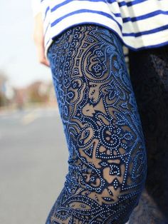 Trendy Blue Spring Leggings, Trendy Blue Leggings For Spring, Knee High Boots Flat, Stylish Leggings, Lace Leggings, Patterned Tights, Leggings For Women, Floral Leggings, Boot Pumps