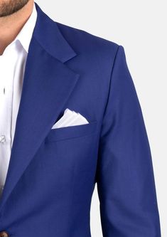 A distinct and striking look, the Ellis Royal Blue Twill suit is custom made for those who want to make a statement. The vibrant color features a subtle hint of purple for a bold look. Exude confidence in royal blue. Elegant Blue Double Breasted Suit For Semi-formal Occasions, Classic Purple Tuxedo For Semi-formal Events, Tailored Solid Color Wedding Suits, Elegant Royal Blue Tuxedo With Suit Collar, Tailored Solid Wedding Suits, Tailored Solid Suits For Wedding, Fitted Blue Tuxedo For Semi-formal Occasions, Semi-formal Fitted Blue Tuxedo, Royal Fitted Tuxedo For Formal Occasions