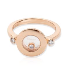 Chopard Happy Diamonds Ring In 18k Rose Gold 0.14 Ctw Ring / Rose Gold Chopard Chopard Happy Diamonds, Diamonds Ring, Ring Rose Gold, 18k Rose Gold, Rose Gold Ring, Diamond Rings, Limited Time, Diamonds, Rose Gold