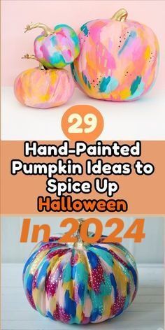 hand painted pumpkins to spice up halloween decor