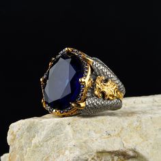 Men's Open Adjustable Copper Inlaid Fine Jewelry Rings – Nutricaodiaria Elegant Metal Rings With Stone Setting, Luxury Metal Rings For Gifts, Luxury Metal Ring For Gift, Handmade Luxury Crystal Ring For Formal Occasions, Elegant Blue Metal Rings, Turkey Jewelry, Stone Rings For Men, Bike Jewelry, Mens Gemstone Rings