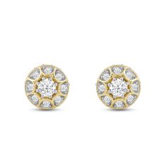 Think your outfits could use a boost of shimmer and style? Don this pair of diamond studies. Each earring is decorated with a diamond central stone enhanced by a decorative halo of more diamonds. Luxury Halo Diamond Earrings With Round Cut, Elegant Diamond White Cluster Earrings With Halo Setting, Dazzling Diamond Cluster Earrings With Halo, Elegant Diamond Cluster Earrings With Halo Detail, Luxury Halo Diamond White Earrings, Elegant Diamond Cluster Earrings With Halo, Luxury Diamond Earrings With Halo, Dazzling Diamond Halo Cluster Earrings, Dazzling Diamond White Halo Diamond Earrings