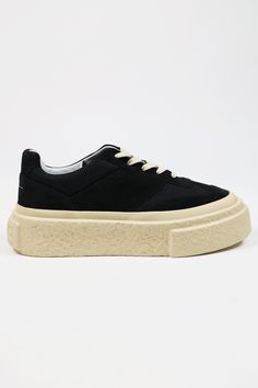 MM6 Maison Margiela - Chunky Gambetta Sneakers - Black - Canoe Club Popeye Magazine, Canoe Club, Versatile Shoes, Comme Des Garcons Play, Perforated Leather, Mm6 Maison Margiela, Engineered Garments, Court Shoes, Pant Shirt