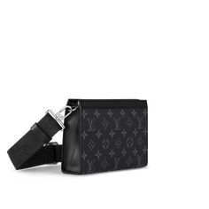 LOUIS VUITTON® - Gaston Wearable Wallet - Monogram Eclipse Reverse Luxury Black Wallet With Logo, Modern Formal Bags With Monogram Print, Formal Rectangular Wallets In Monogram Canvas, Formal Monogram Canvas Rectangular Wallets, Formal Rectangular Monogram Canvas Wallets, Luxury Rectangular Wallets With Logo, Luxury Rectangular Wallet With Logo, Black Monogram Print Bag For Evening, Black Monogram Print Evening Bag