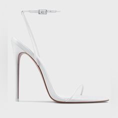 The Andx Sandal, An Exquisite Fusion Of Classic Elegance And Contemporary Minimalism. With Its Exceptional Craftsmanship And Attention To Detail, The Andx Sandal Is Poised To Become A Cornerstone In Your Footwear Collection. Vegan Upper Vegan Insole Vegan Outsole Open Toe Rounded Heel Adjustable Ankle Strap Self-Covered Stiletto Heel, 4.75" (120mm) Modern White Sandals With Single Toe Strap, Modern White Sandals, Modern Fitted White Sandals, Modern White Sandals With Reinforced Heel, White Ankle Strap Sandals With Reinforced Heel, White Heels With Wrapped Heel And Single Toe Strap, White Open Toe Sandals With Reinforced Heel, White Closed Toe Sandals With Reinforced Heel, White Sandals With Reinforced Open Heel