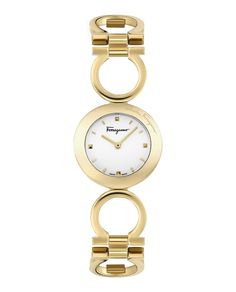 Salvatore Ferragamo Womens Gancino Gold 28mm Bracelet Fashion Watch SF8200719 / NEW WITH TAGS MSRP $1195 100% New, Authentic Luxury from Direct Luxury Brand New · Stainless Steel Salvatore Ferragamo Gancino Bracelet Bracelet Watch 28mm Gold Case Gold Bracelet White Enamel Dial 3 ATM Jewelry Clasp Buckle Slim Watches, Jewelry Clasps, Yellow Gold Bracelet, Quartz Bracelet, Bracelet Collection, Gold Case, White Enamel, Stainless Steel Bracelet, Quartz Movement