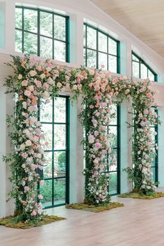 Indoor Wedding Ceremony, Floral Arches, Highlands Nc, Indoor Wedding Ceremonies, April Wedding, Background Photos, Sage Green Wedding, Wedding Ceremony Flowers, Grand Rapids Michigan