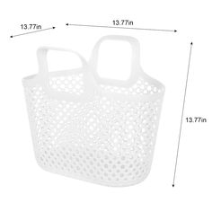 A stylish solution for laundry day. This modern basket is both functional and aesthetically pleasing, making it the perfect addition to any home. Whether you live in a college dorm or a cozy apartment, this tote is designed to handle your dirty laundry without compromising on style. Featuring a vibrant white color and made of plastic, this tote combines fashion and functionality effortlessly. Its flexible design allows for easy carrying and storage, making it a convenient solution for laundry da Modern Basket, Modern Baskets, Farmhouse Outdoor Decor, Floor Candle Holders, Floor Candle, Halloween Door Mat, Plastic Baskets, Standing Candle Holders, Bathroom Rugs And Mats