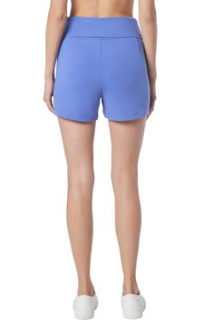 A ribbed foldover waistband enhances the comfort of pull-on French terry shorts with handy pockets. 4" inseam; 10 1/2" front rise; 14 1/2" back rise Front slant pockets 67% polyester, 28% rayon, 5% spandex Machine wash, tumble dry Imported Model stats: 5'10" height, 32" bust, 25" waist, 36" hip. Model is wearing size Small. Relaxed Fit Solid Color Pajama Shorts, Relaxed Fit Pajama Shorts With Ribbed Waistband, Fitted Pajama Shorts With Elastic Waistband, Comfortable Short Bottoms With Ribbed Waistband, Solid Color Athletic Shorts With Ribbed Waistband, Athleisure Pajama Shorts For Spring, Spring Athleisure Pajama Shorts, Solid Color Pajama Shorts With Pockets, Spring Pajama Shorts With Built-in Shorts