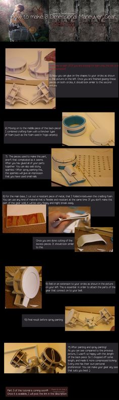 How to make 3 Dimensional Maneuver gear - [Part 2] by TessaCrownster on deviantART Cosplay Group, Anime Diy, Chaffinch