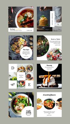 Instagram template, social media template, Social media design, Instagram Story, Instagram Posts Chef Social Media Design, Branding Template Layout, Catering Instagram Feed, Italian Restaurant Social Media, Catering Social Media Post, Food Posts Social Media, Catering Social Media, Luxury Social Media Design