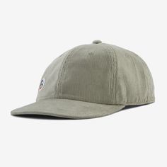 Featuring a brim made with Bureo’s fully traceable NetPlus® 100% recycled fishing nets, this unstructured six-panel hat is made of organic cotton corduroy for days on the beach, trail or anywhere between. Made in a Fair Trade Certified™ factory. | Patagonia Corduroy Cap in Sleet Green - Trucker Hats & Caps - Organic Cotton Patagonia Adjustable Trucker Hat With Curved Brim, Patagonia Trucker Hat With Curved Brim, Patagonia Casual Trucker Hat With Curved Brim, Casual Patagonia Trucker Hat With Curved Brim, Growing Cotton, Corduroy Cap, Fishing Nets, Water Usage, Panel Hat