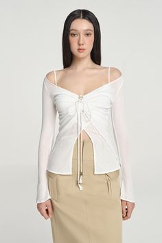 Elevate your wardrobe with our top, featuring delicate ruching at the bust for a flattering and feminine look. Made from premium materials, this top offers both style and comfort. Perfect for a luxe night out or a sophisticated day look. Ruched Bust Top, Mean Blvd, Summer 24, Elegant Shirt, Feminine Look, Polyester Top, Off Shoulder Tops, Business Outfits, Designer Collection