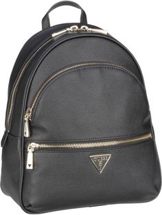 PRICES MAY VARY. Interior features zip/slip pockets Pale shiny gold hardware l: 11" w: 4.75" h: 13.5" Top handle Guess Handbags, Large Backpack, Designer Backpacks, Bagpack, Black Backpack, Gold Hardware, Fashion Backpack, Manhattan, Top Handle