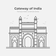 Monuments Of India, India Logo, Ranjit Singh, Gateway Of India, Outline Pictures, Brocade Lehenga, Indian Illustration, Building Sketch