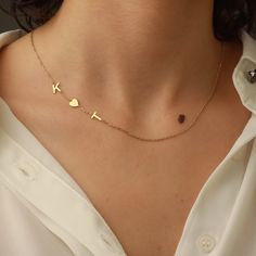 Initial Necklace Sideways Initial Necklace Letter Necklace - Etsy Letter Necklace Gold, Sterling Silver Initial Necklace, Paper Rings, Sideways Initial Necklace, Gold Initial Necklace, Dainty Initial Necklace, Wife Necklace, Gold Letter Necklace, Sterling Silver Initial