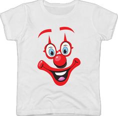 Cartoon Clown, Clown Face, Clown Faces, T Shirts For Women, T Shirt