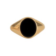 PRICES MAY VARY. A jewelry that will last for a lifetime. Genuine Onyx Gemstone Customize with your desired engraving on the inside. Handmade with the finest goldsmith techniques. Onyx stone: 12x10mm

Material available: 
 -  9K Gold (375, Real Gold) - 14K Gold (585, Real Gold) - 18K Gold (750, Real Gold)

 *The signet ring will also include a hallmark inside, to certify the material of your ring*

 Why choose us? 
 - Add your FREE personalized touch to your ring. - Unique designs created by our Signet Ring Gold, Onyx Signet Ring, Locket Ring, Signet Rings, Gold Flats, Onyx Gemstone, Onyx Stone, Ring Unique, Pinky Ring