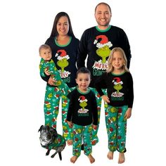 Get ready for a picture-perfect night with Dr. Seuss Merry Grinchmas Matching Family Christmas Pajamas. Snuggle into this two-piece pajama set featuring a graphic tee and plush fleece pants and your little one will be all set for a cozy holiday. The best part? Theres a style for everyone in the family, including Fido. An ideal pick for family photos, relaxing on Christmas Eve or gathering around the tree on Christmas morning. Size: 2T.  Color: Green.  Gender: unisex.  Age Group: toddler. Dr Seuss The Grinch, Elf Funny, Baby Grinch, Christmas Pjs Family, Matching Family Christmas Pajamas, Family Pajama Sets, Christmas Pjs, Grinch Stole Christmas, Perfect Night