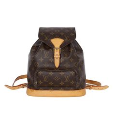 Authentic, pre-loved Louis Vuitton brown monogram Montsouris backpack Mm (medium size). Features monogram canvas with leather trim, front zippered pouch, top string closure with buckle front flap, the interior has a brown textile lining with slip pocket, and adjustable shoulder straps. This bag is perfect for shopping, travel, school, and hands-free needs. Unisex bag! Authenticity date code: SP0977 Made in France Travel Backpack With Monogram Canvas, Brown Monogram Canvas Backpack, Designer Brown Backpack For School, Classic Travel Backpack In Monogram Canvas, Travel Backpack In Monogram Canvas, Classic Monogram Canvas Travel Backpack, Travel Monogram Canvas Standard Backpack, Designer Monogram Canvas Backpack For Travel, Monogram Canvas Backpack For Daily Use