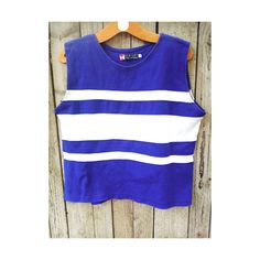 Vintage womens seaport yachting top with white striped and small cut ups on sides.lovely blue colour and cotton soft material. Size M. Slightly strechy. It is in very good condition. Sporty Striped Sleeveless Top, Sporty Sleeveless Striped Tops, Sleeveless Cotton Tank Top With Contrast Stripes, Cotton Sleeveless Tank Top With Contrast Stripes, Striped Nautical Tops For Summer, Nautical Striped Tops For Summer, Sporty Striped Sleeveless Tank Top, Sporty Striped Tops For Beach, Nautical Blue Top For Beach