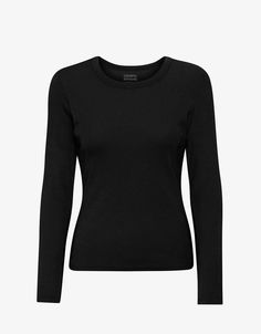 Women Organic Rib LS T-Shirt - Deep Black – Colorful Standard US Danish Fashion, Good Feeling, Feeling Better, Deep Black, Kelly Green, Peta, Women Style, Black Long Sleeve, Shirt Sleeves