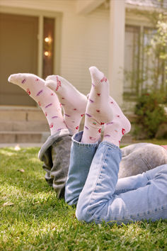 Comfy organic cotton crew socks, perfect for showing off your pride. Every pair supports the Trevor Project and their work to fund free and confidential LGBTQ youth suicide prevention services. It’s the perfect addition to any summer pride outfit or gift that gives back. Socks Photoshoot, Pride Socks, Support Lgbtq, Plus Size Business, Trevor Project, Paper Child, Pink Socks, Knee Socks, Pink Lips