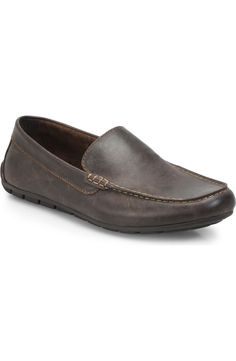 Product Image 0 Rugged Leather Loafers With Round Toe, Leather Moccasins With Removable Insole For Driving, Rugged Leather Moc Toe Loafers, Casual Slip-on Leather Shoes With Leather Lining, Rugged Slip-on Loafers With Leather Sole, Leather Slip-on Moccasins For Driving, Leather Driving Shoes With Stitched Sole, Casual Moc Toe Driving Loafers, Casual Business Moccasins With Leather Footbed