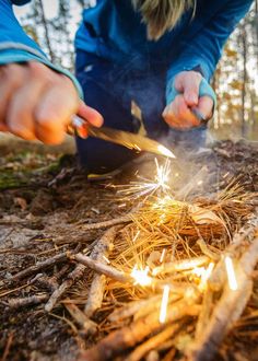 How to Start a Fire Without Matches (or Lighter) 16 Ways Build A Campfire, Ammonium Nitrate, Flint And Steel, How To Make Fire, Lighter Fluid, Start A Fire, Fire Starters, A Fire