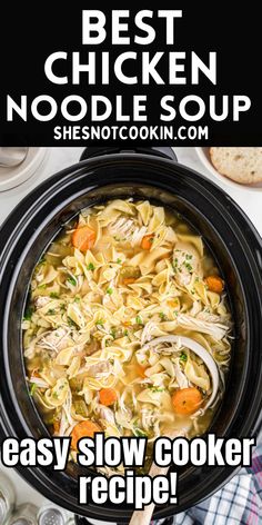 Chicken noodle soup in crockpot. Homemade Chicken Noodle Soup Crockpot, Easy Crockpot Chicken Noodle Soup, Crockpot Chicken Noodle Soup Recipes, Chicken Soup Recipes Crockpot, Easy Crockpot Soup, Slow Cooker Chicken Noodle Soup, Chicken Soup Crockpot, Chicken Soup Recipes Easy