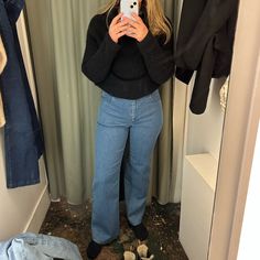 This Brand Is Sold At Madewell But I Found These In A Boutique Sample Sale In West Village Nyc! Super Cute Curve Flattering Cut. These Are A Size Medium And I’d Say They Are A True 6/8. They Have Stretch So They’re Very Comfy. I Believe These May Be A True Sample. I Found Some Other Jeans That Are Similar So Just Trying To Make Money Back Since I Can’t Return High Rise Medium Wash Jeans For Winter, Winter High Rise Medium Wash Jeans, Winter High Rise Flare Jeans, Casual Fitted Winter Flare Jeans, Fitted Blue Jeans For Winter, Chic Denim Blue Jeans For Winter, Winter Denim Bottoms For Everyday Wear, Blue Flare Jeans For Fall Workwear, Chic Winter Jeans