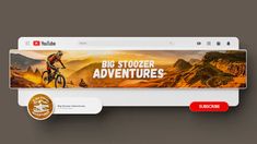 a web page with an image of a man riding a bike on the mountain side