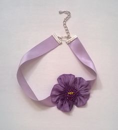 Purple Flower Necklace, Ribbon Choker, Boxing Glove, Pansy Flower, Silk Jewelry, Flower Choker, Beaded Evening Bags, Purple Girls, Pansies Flowers