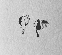 Choose from a range of cat tattoo designs that embody your love for cats. Tiny Matching Cat Tattoos, Cat Tattoo Matching, Cat Matching Tattoos, Aesthetic Matching Tattoos, 2 Cats Tattoo, Matching Cat Tattoos, Tiny Matching Tattoos, Tiny Cat Tattoo, Matching Tattoo Ideas