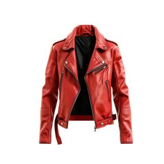 Made to order from 100% genuine leather, this red biker jacket is perfect for the biker who wants a stylish and functional piece of outerwear. The jacket features a classic racing style with a trendy biker design, asymmetrical zip closure, and epaulettes on the shoulders. The interior is lined with a soft and comfortable satin lining. Features: Made from 100% genuine leather Asymmetrical zip closure Epaulettes on the shoulders Satin lining Two zippered pockets on the front One zippered pocket on Red Moto Leather Jacket For Motorcycling, Red Biker Outerwear With Zipper Closure, Red Leather Jacket With Zipper For Streetwear, Classic Red Fitted Biker Jacket, Classic Fitted Red Biker Jacket, Red Leather Biker Outerwear, Red Leather Biker Jacket For Streetwear, Red Leather Biker Jacket With Zipper Closure, Red Leather Outerwear For Biker Events