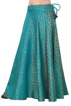 Materialsart silk, brocade, banarasi silkSizeNoDescriptionThis skirt/lehenga/ghaghra is very stylish and looks formal enough to be worn at functions like sangeet, haldi, engagement of any wedding. It is made using Benaras brocade and is lined with a very soft crepe fabric.This is a ready to wear fully stitched skirt/ lehengaIt is made using good quality resham Benaras brocadeThe skirt is 40" long and has a ghera flair of 4 metersThis skirt is good for waist size 30/32/34/36/The maximum waist is Party Wear For Girls, Banarasi Brocade, Brocade Skirt, Wedding Party Wear, Fancy Kurti, Pure Chiffon, Crepe Fabric, News Design, Long Skirt