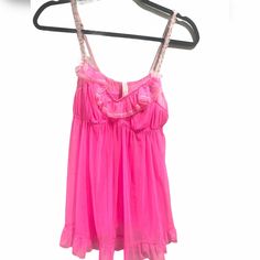 Victoria Secret Sheer Pink Babydoll Ruffle Nwot Don’t Have The Tags New Never Worn Lingerie Gown, Pink Babydoll, Red Silk Dress, Black Babydoll, Lace Slip Dress, Victoria Secret Lingerie, Burgundy Lace, Lace Babydoll, Corset Lingerie