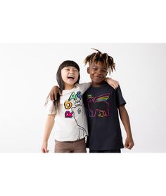 Crafted in premium midweight cotton, the Kids Roar Tee is comfy and soft. The short-sleeved tee features a fun graphic on the front. Care Instructions: Machine wash cold, tumble dry low. Maximum of 2 per style. Fun Unisex T-shirt With Screen Print, Playful Cotton T-shirt For Streetwear, Unisex Funny Print T-shirt, Playful Crew Neck T-shirt With Graphic Design, Playful Graphic Crew Neck T-shirt, Playful Short Sleeve Tops For Streetwear, Unisex Pre-shrunk Fun T-shirt, Playful Unisex Pre-shrunk T-shirt, Playful Cotton T-shirt With Funny Print