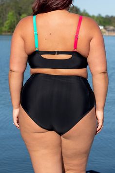 swimwear, swim bottoms, black, solid Black Swim Skirt For Pool, Black Swim Skirt For Pool And Beach Season, Black Beachwear Bottoms For Pool, Black Bottoms For Poolside And Beach Season, High Waist Black Swim Skirt, High Waist Black Swim Skirt For The Beach, Black High Waist Tankini For Pool, Black High Waist Swimwear For Poolside, Black High Waist Swim Skirt For Beachwear