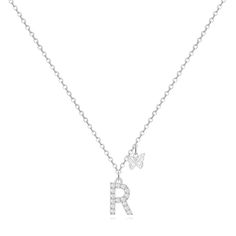 PRICES MAY VARY. ✿Size&Material: Letter R Necklace for Women. The gold chain length is 18‘’+2‘’ adjustable extension chain; Material: Made of high-quality brass, plated with 14K gold, Cubic Zirconia inlaid on the letters; with butterfly pendant; Weight: 10 grams ✿Quantity: This package includes 1 dainty chain initial necklace with exquisite box packaging. Simple style letter necklace can do multiple combinations with layered necklace. ✿Meaning: This gold chain trendy necklace has initials pendan Letter R Necklace, Initials Pendant, R Necklace, Necklace Meaning, Dainty Chain Necklace, Dainty Initial Necklace, Dainty Necklaces, Necklace Butterfly, Earrings Ideas